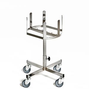 Rullestativ for matavfallsbeholdere med hรธyderegulering