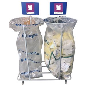 Sekkestativ, dobbelt - 2x240 liter