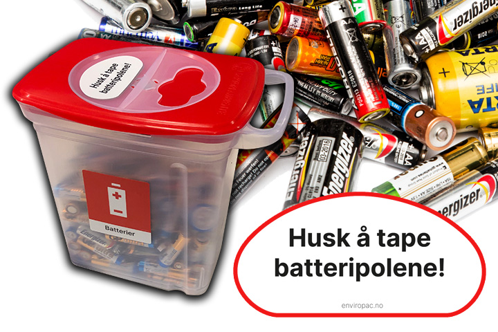 Ikke kast batteriene i restavfallet – smartere batteriløsning!