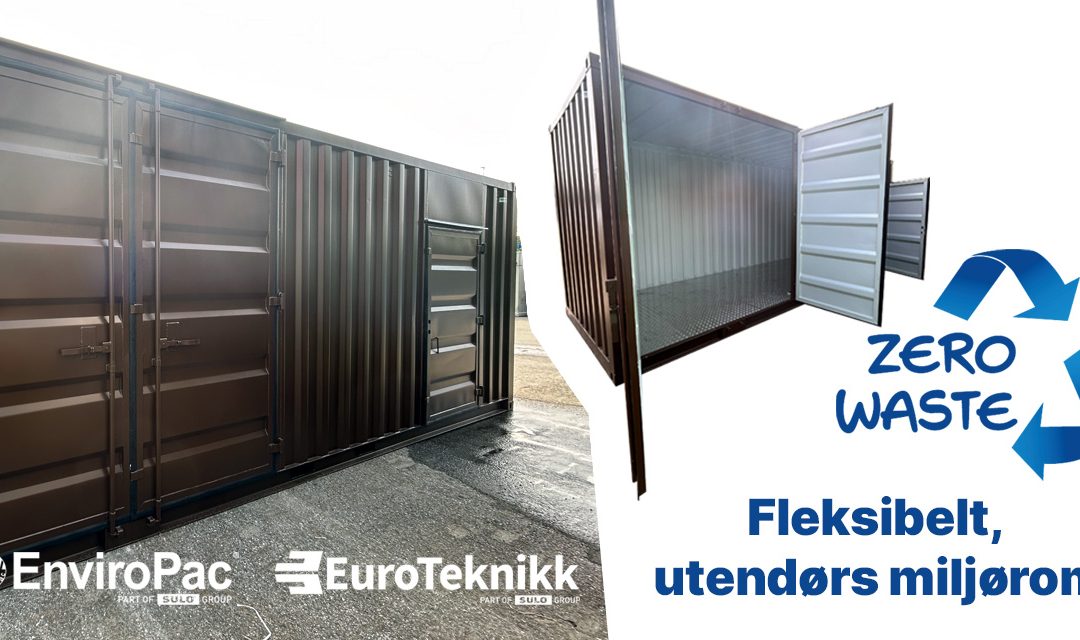 Fleksibelt utendørs miljø-/avfallsrom