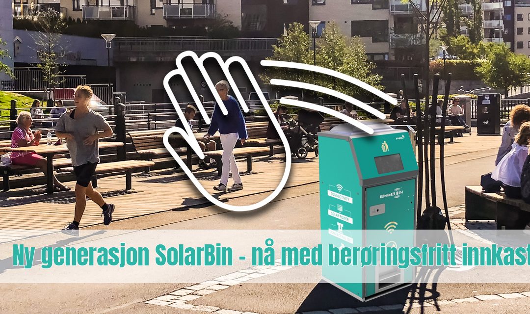Solarbin med berøringsfritt innkast!