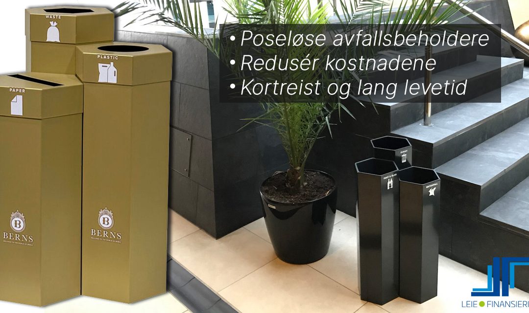 Poseløse avfallsbeholdere – for hotell og overnattingssteder