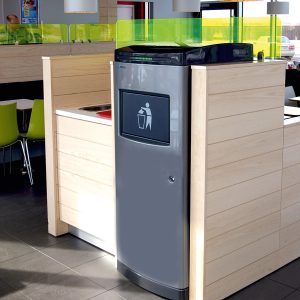 "TOM" avfallsbeholder - automatisk komprimering