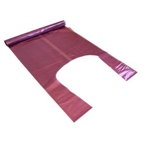Knytesekk 240 liter transparent rød