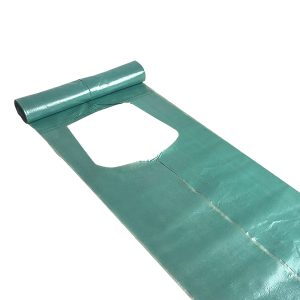 Knytesekk 130 liter transparent grønn