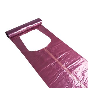 Knytesekk 130 liter transparent rød