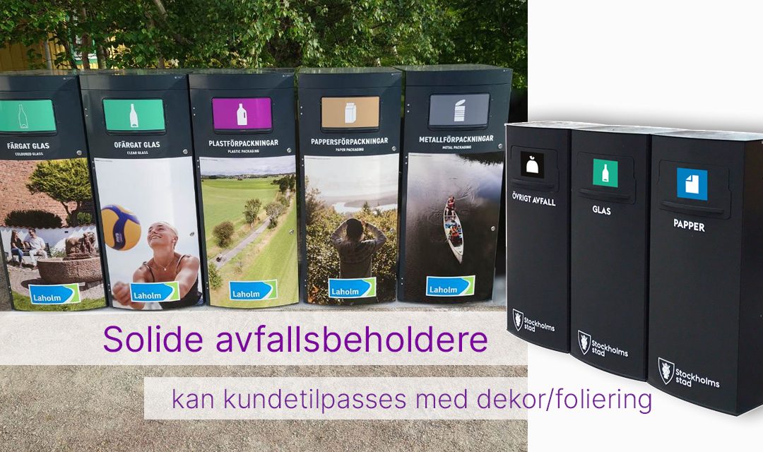 Fuglesikre avfallsbeholdere