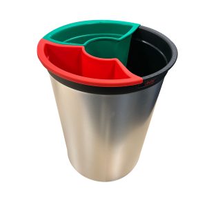 Leto Papirkurv 17 L u/ring metallic/sort