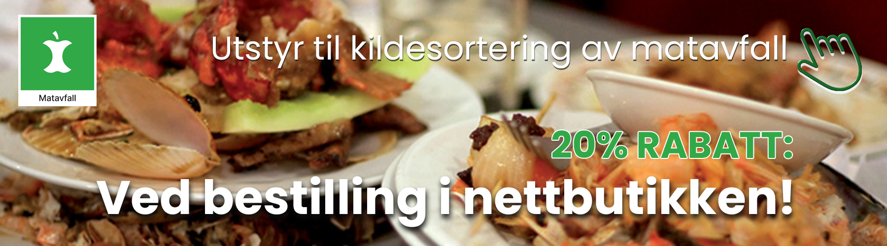 20rabatt i nettbutikk banner for www matavfall Innbyttekampanje komper banner
