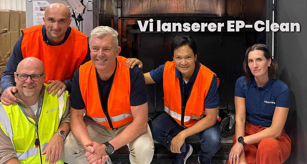 EPClean lansering Ingress Vi lanserer EP-Clean. Vaskemaskin for 2- og 4-hjuls avfallsbeholdere