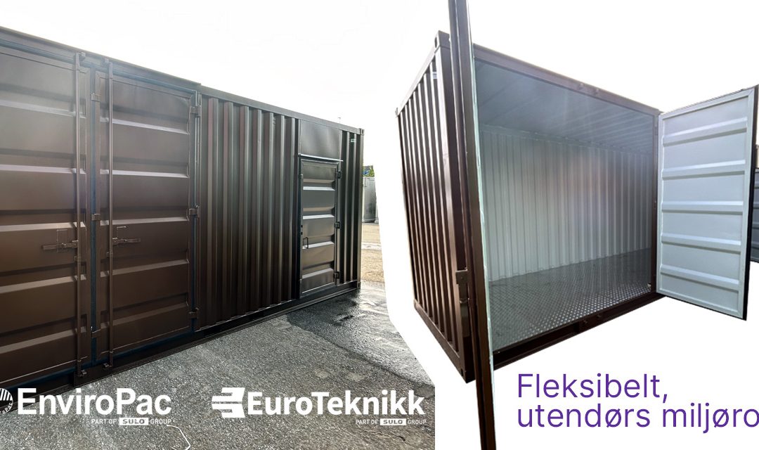 Fleksibelt utendørs miljø-/ avfallsrom