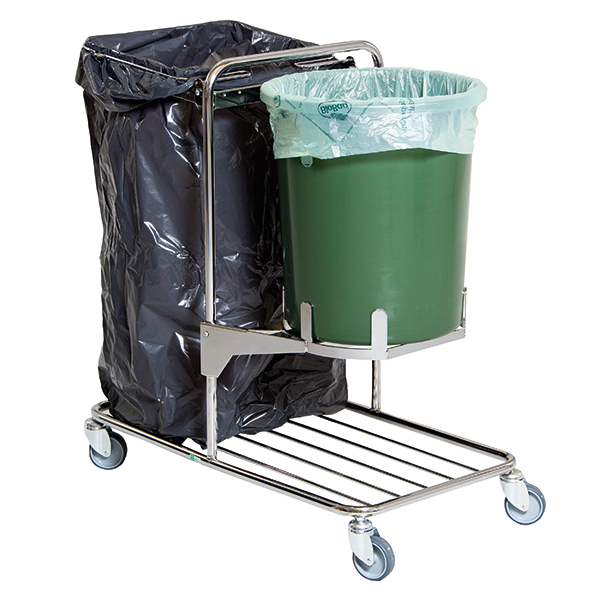 Rullestativ for matavfallsbeholder og sekk
