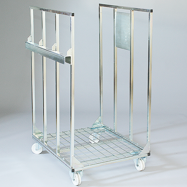 Rullecontainer for kartong, umontert