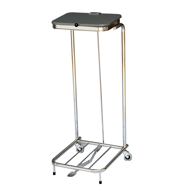 Sekkestativ med lokk og fotpedal 60L